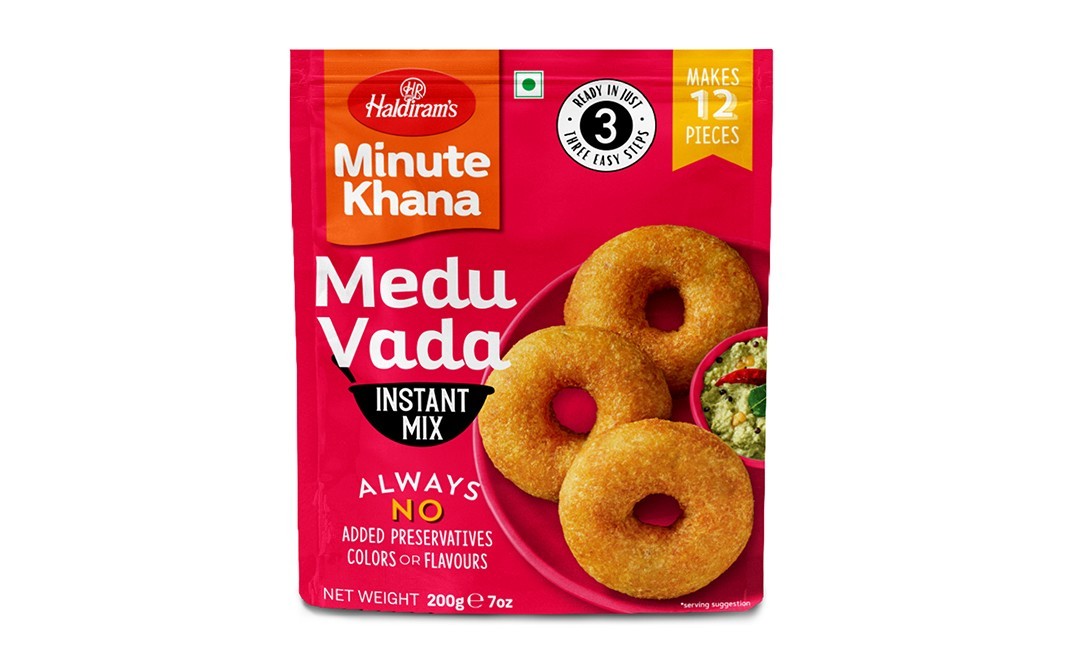 Haldiram's Minute Khana Medu Vada Instant Mix   Pack  200 grams